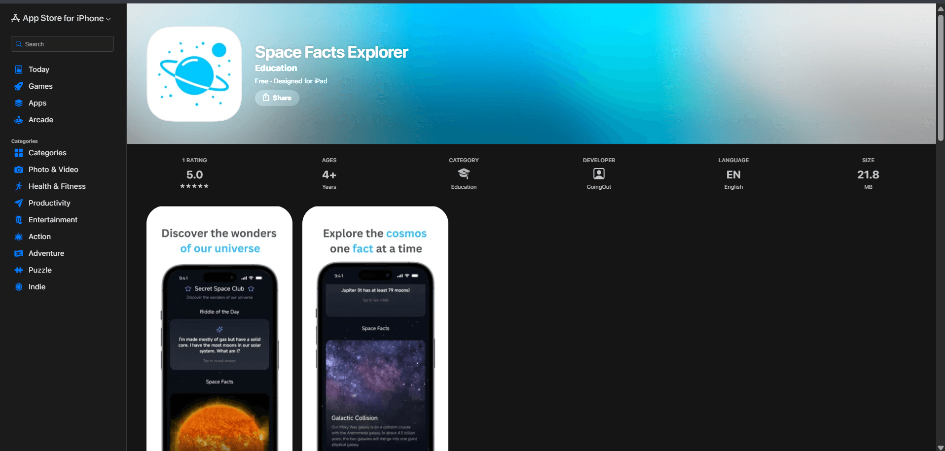 Space Facts Explorer